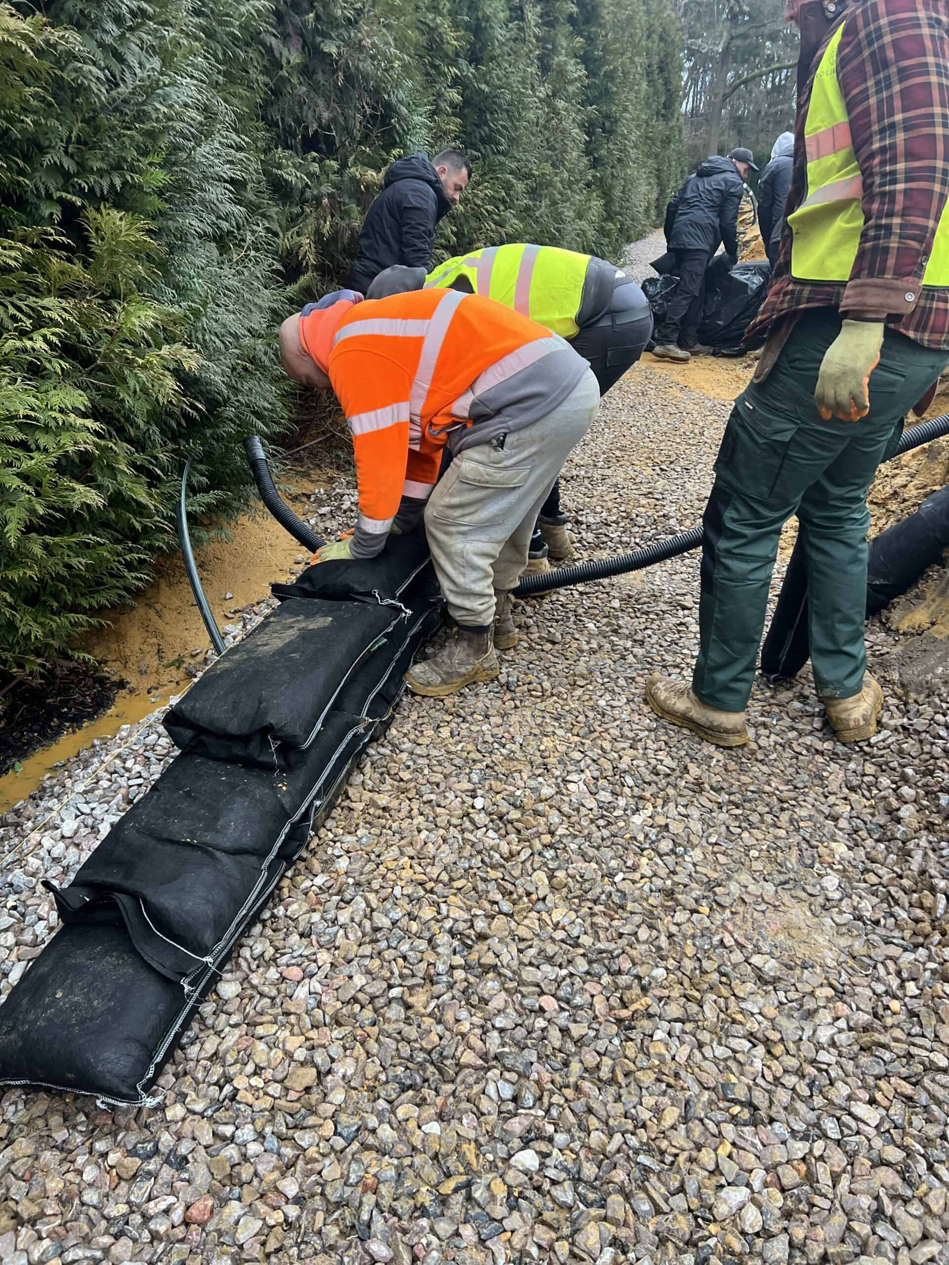 ECO-MSE retaining wall project stage 2 in Oxshott Surrey