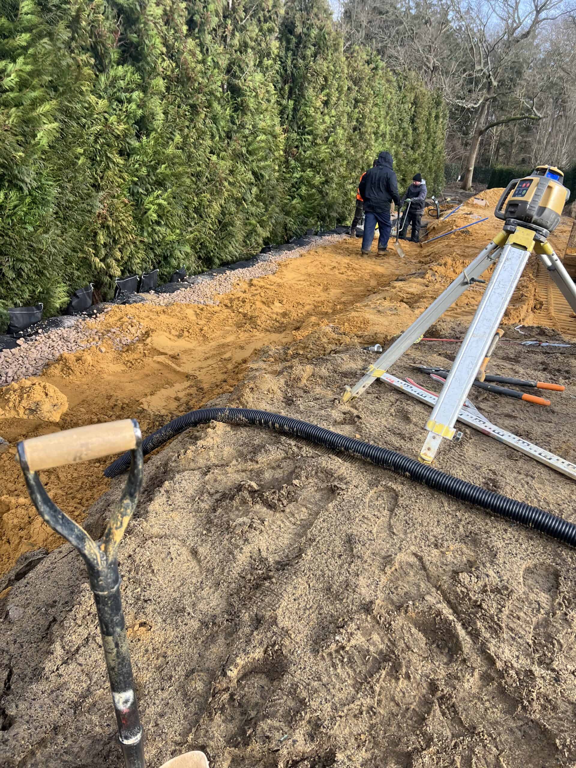 ECO-MSE retaining wall project stage 16 in Oxshott Surrey