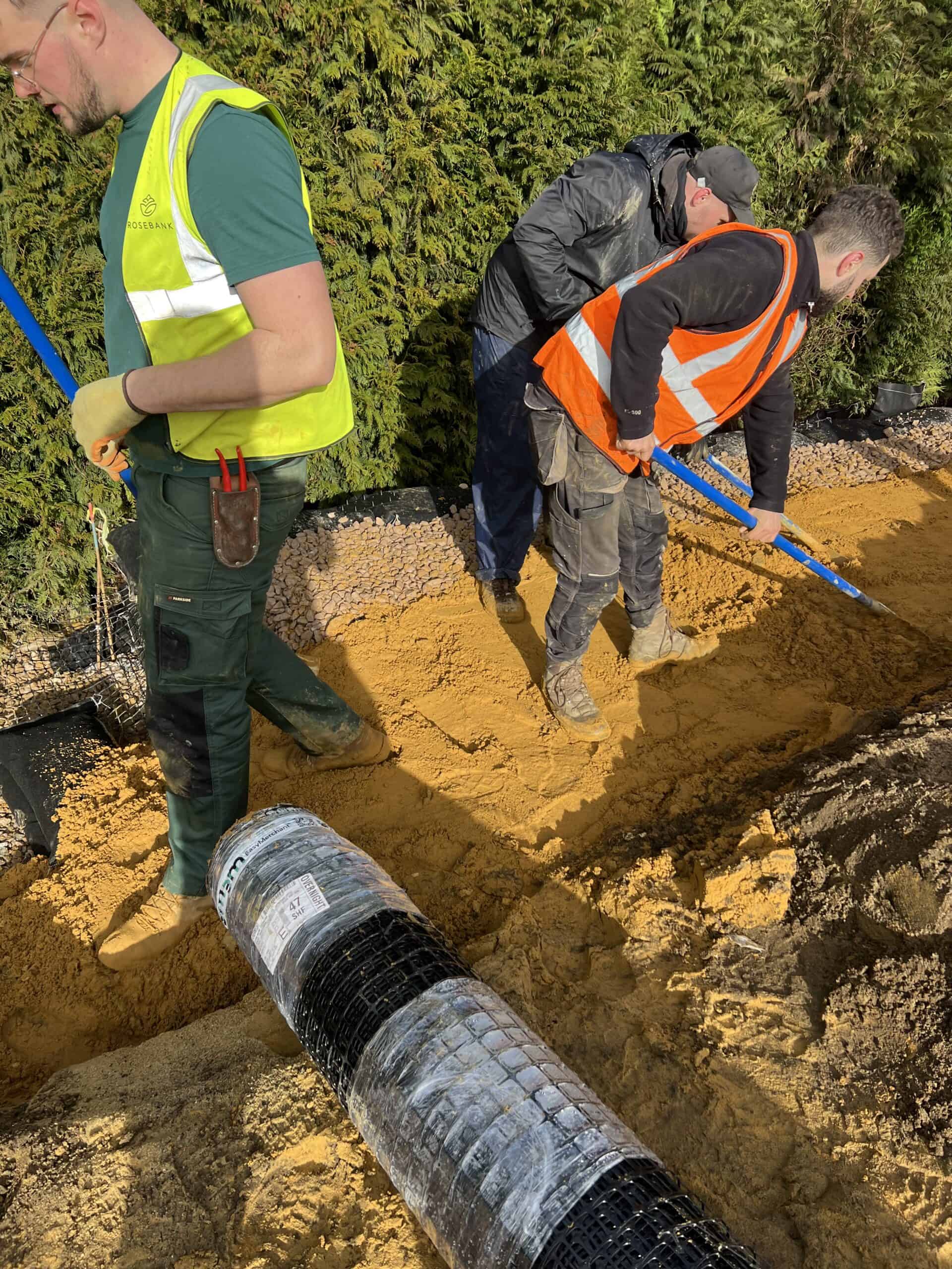 ECO-MSE retaining wall project stage 20 in Oxshott Surrey