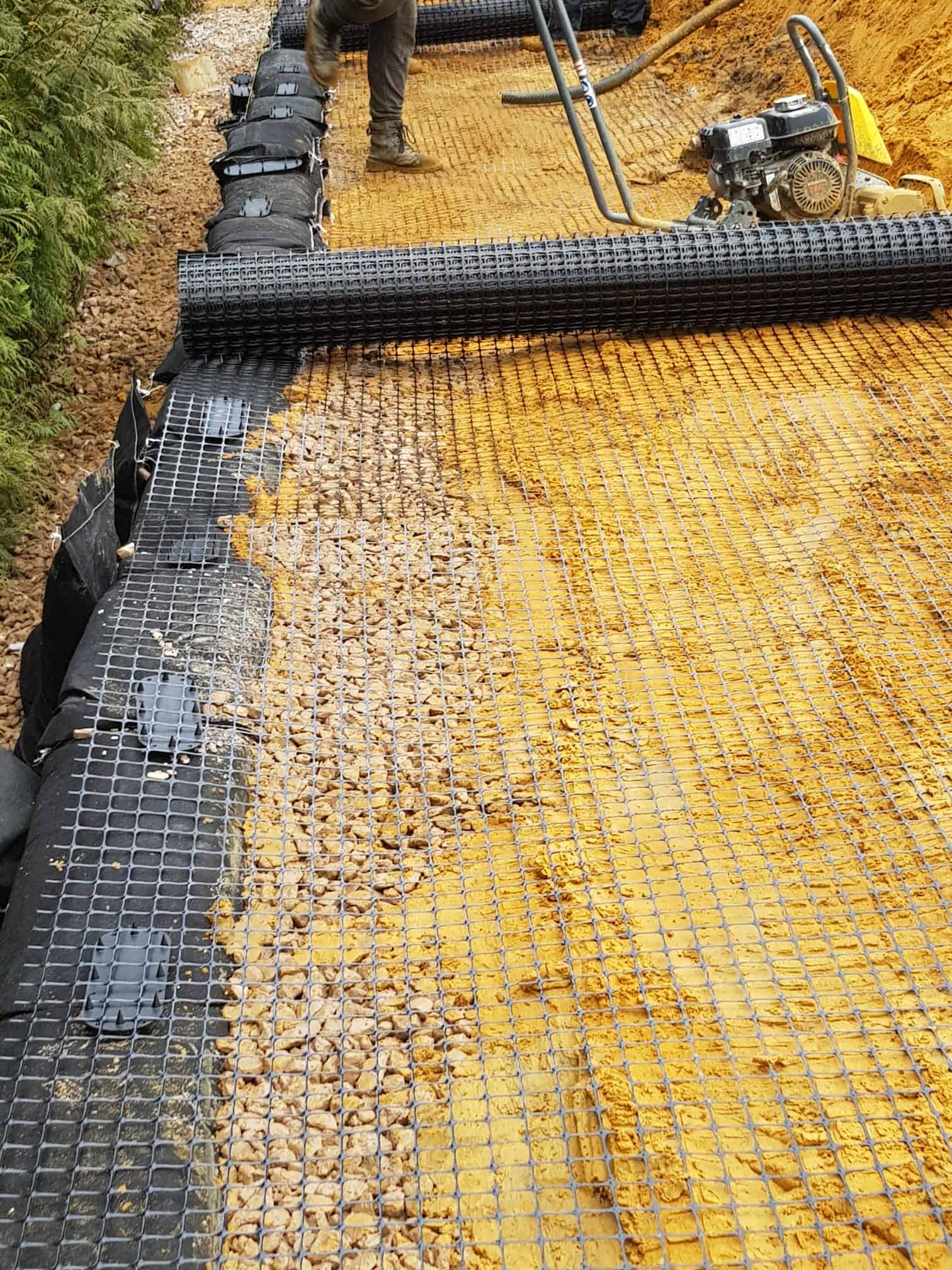 ECO-MSE retaining wall project stage 39 in Oxshott Surrey