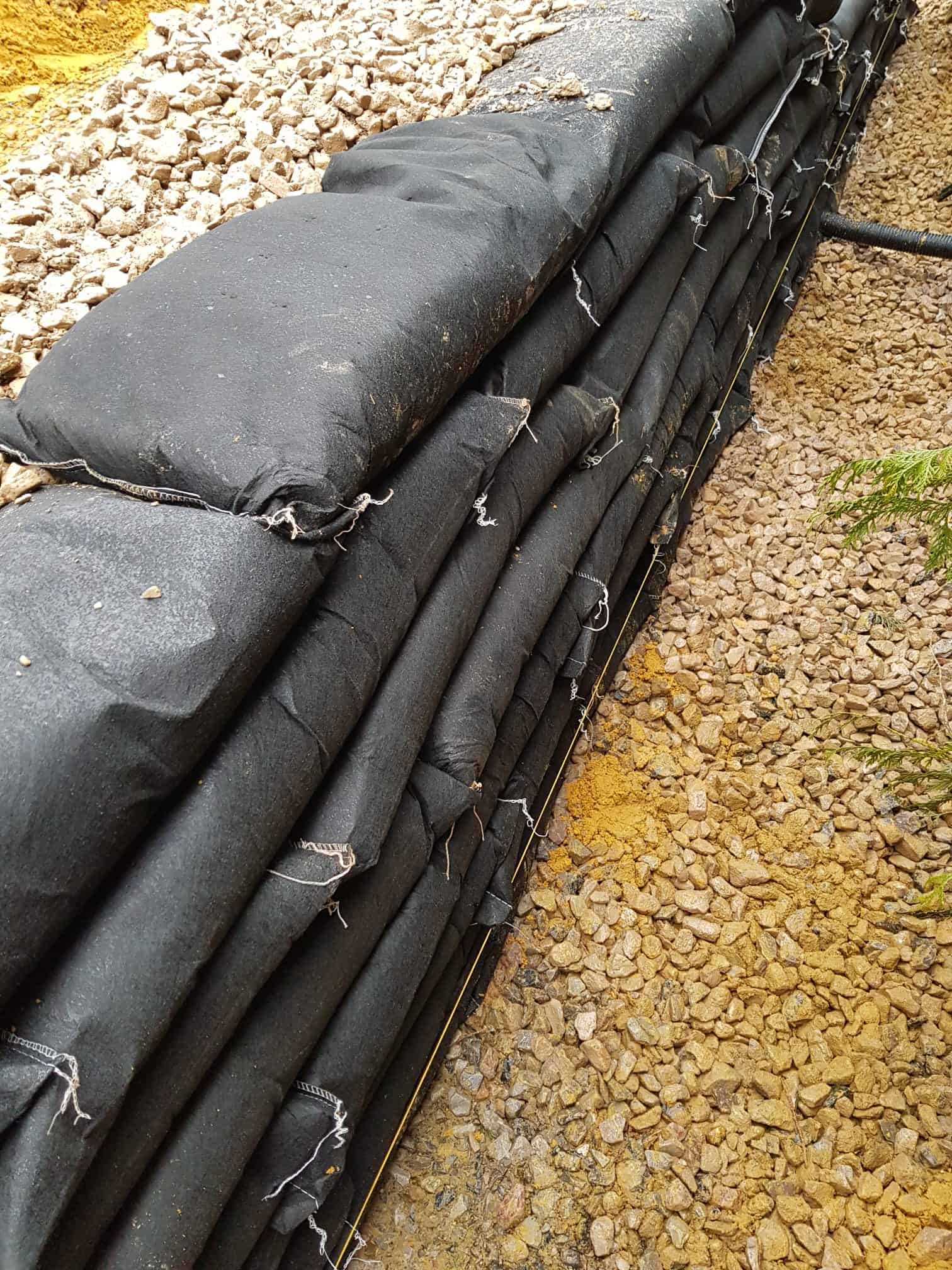 ECO-MSE retaining wall project stage 40 in Oxshott Surrey