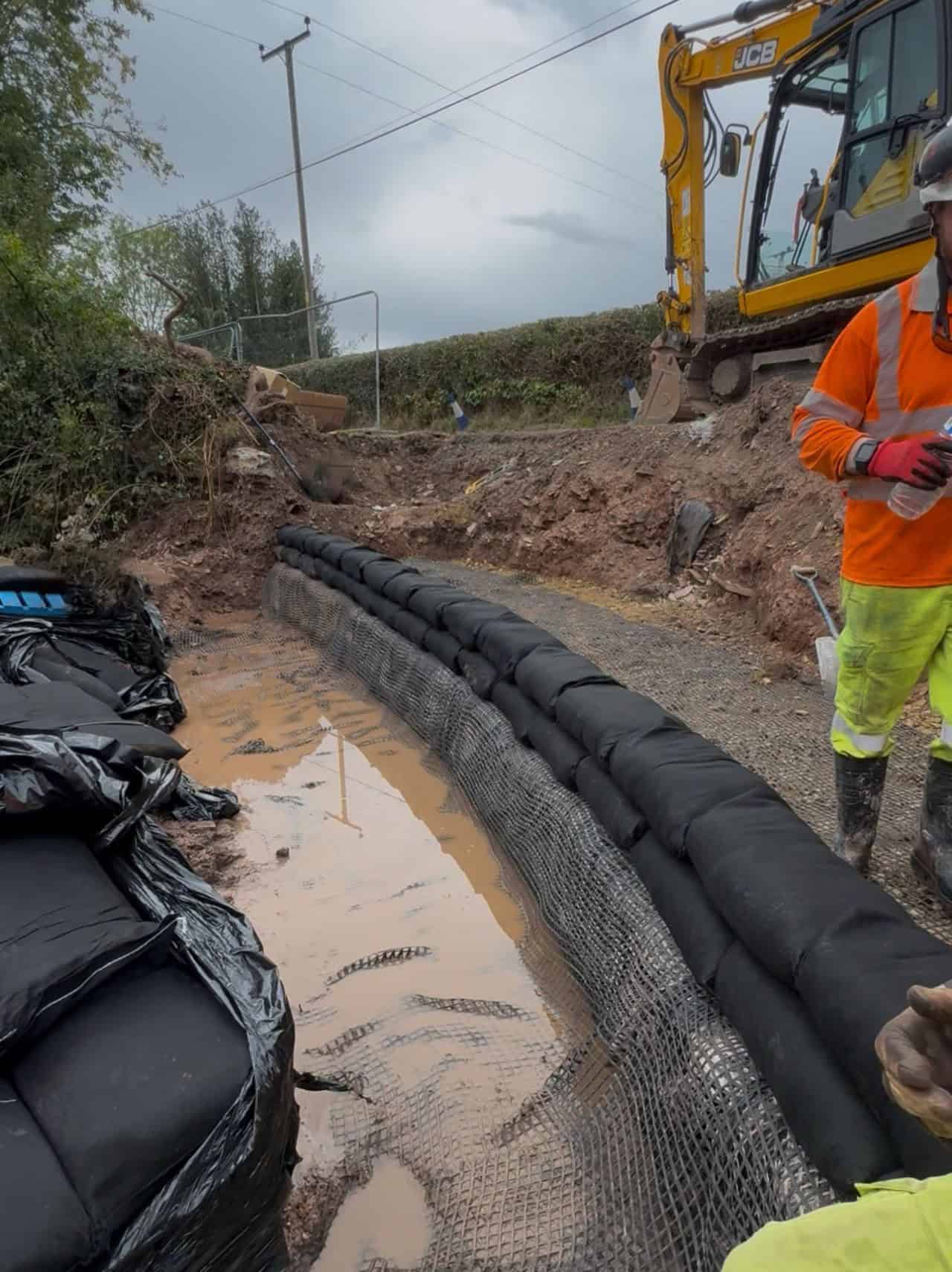 ECO-MSE retaining wall project Bouldon stage 3