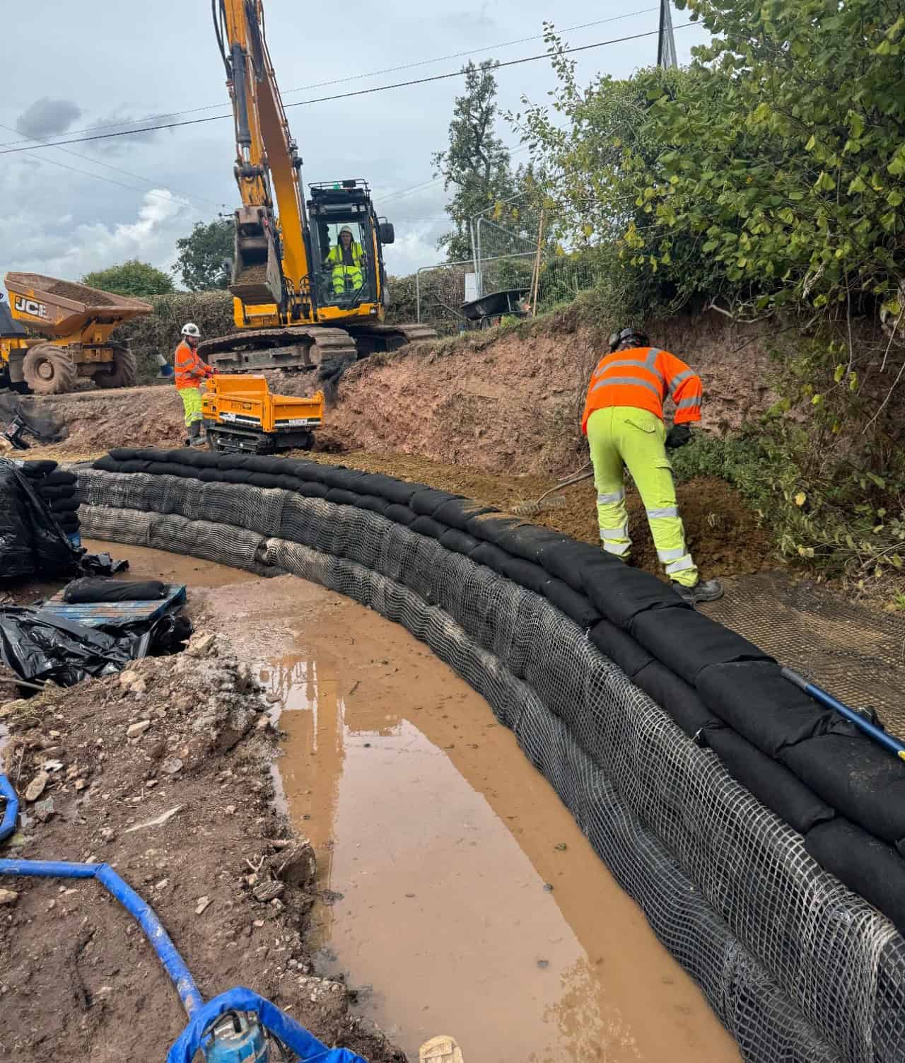 ECO-MSE retaining wall project Bouldon stage 4