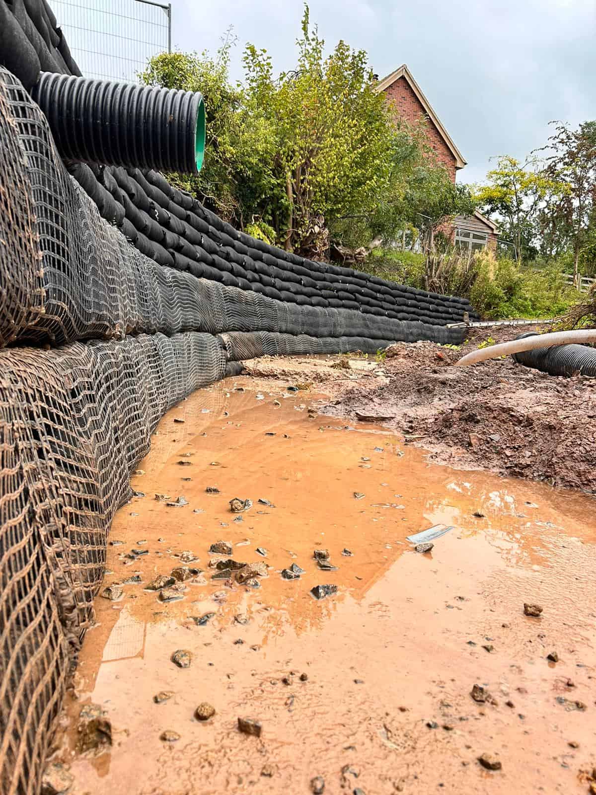 ECO-MSE retaining wall project Bouldon stage 5
