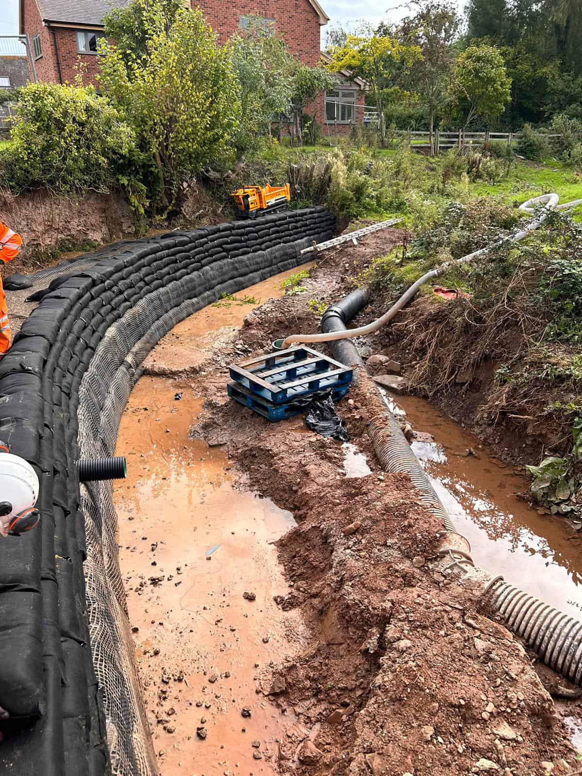 ECO-MSE retaining wall project Bouldon stage 6