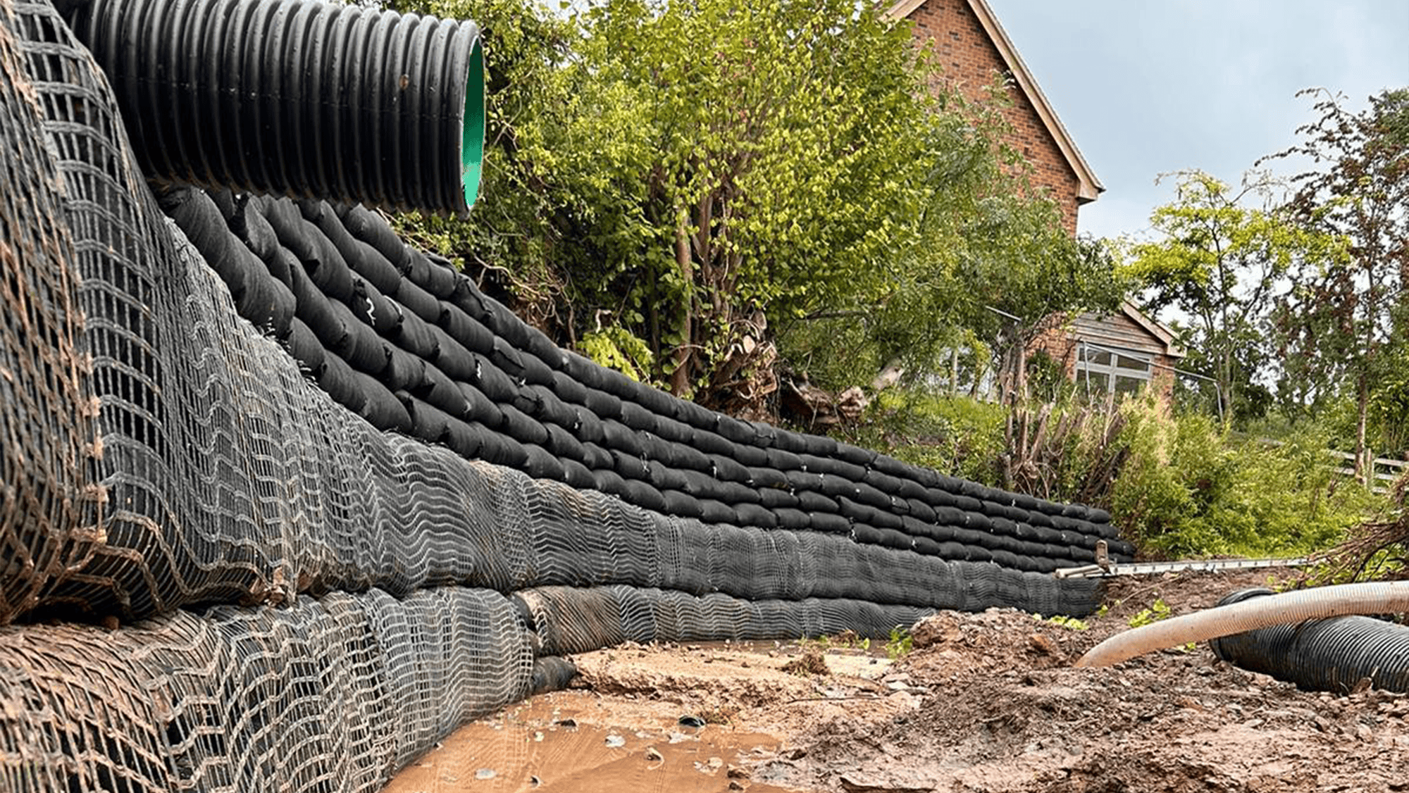 ECO-MSE retaining wall project Bouldon stage 8