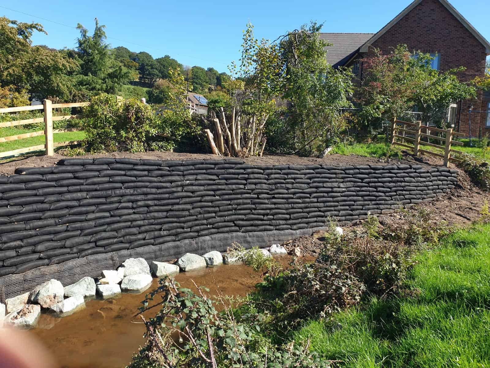 ECO-MSE retaining wall project Bouldon stage 9